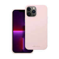 Utángyártott Roar Apple iPhone 13 Pro Max prémium szilikon tok velúr béléssel, világos rózsaszín