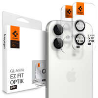 Spigen Spigen Glas.tR EZ Fit Optik Pro Apple iPhone 17 / 16 Plus / 16, Tempered kameralencse-védő fólia felhelyező kerettel, ezüst (2db)