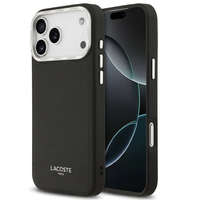 Lacoste Lacoste PU Leather Champs Elysees Apple iPhone 17 Pro Max MagSafe tok kameravédő peremmel, fekete