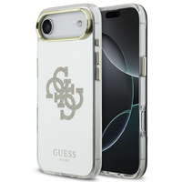 Guess Guess PC/TPU Mirror 4G Glitter Logo Apple iPhone Air (2025) csillámos hátlap tok kameravédő peremmel, MagSafe, arany