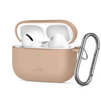 Tech-Protect Tech-Protect AirPods Pro 3 szilikon tok, karabinerrel, barna (Caffe Latte)