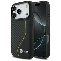 BMW BMW M Carbon Line & Logo Apple iPhone 17 Pro MagSafe hátlap tok, fekete-sárga