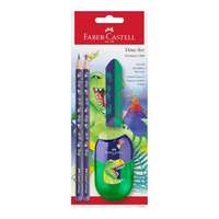 Stocktechnik Kereskedelmi Kft. Faber-Castell ceruza szett, 2db+hegyező+radír, dinós