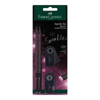 Faber-Castell Gr.ceruza szett Grip Sparkle (2db+mini hegyező+mini radír) BL Sparkle Line, Midnight Rose