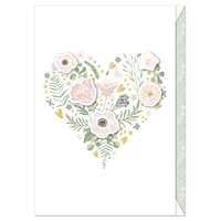 Artebene GmbH Artebene képeslap borítékkal, virágos szíves, esküvői (4)