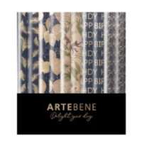 Artebene GmbH Artebene tekercses csomagolópapír (70x300 cm) kék-arany, Happy Birthday, 5-féle (3)