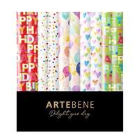 Artebene GmbH Artebene tekercses csomagolópapír (70x300 cm) Happy Birthday, 5-féle (3)