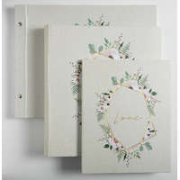 Exacompta Exacompta esküvői album (29x32cm, 60lap, 300 fotó) fehér, levélmintás, Love