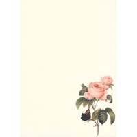 Rössler A/4 design levélpapír, ekrü, rózsás, Poesie