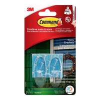3M Hungária Kft. 3M Command ovális, kültéri, átlátszó akasztó 2db, + 4db ragasztócsík 7100352253