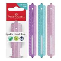 Faber-Castell vonalzó, 15cm, törhetetlen, Sparkle line, rose több színű