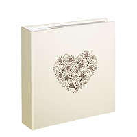 Hama fotóalbum, 10x15 cm, 200db, ekrü, szív motívum, Anzio