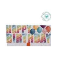 Artebene GmbH Artebene ajándékutalvány tartó (23x11 cm) Happy Birthday színes feliratos (3) MEGSZŰNT