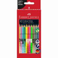 Stocktechnik Kft. Faber-Castell Színes ceruza készlet 12db-os Grip (pasztell,neon,metál színek)