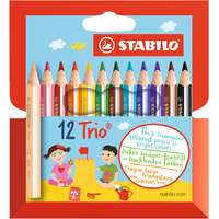 Stabilo International GmbH - Magyarországi Fióktelepe Stabilo Trio vastag rövid színesceruza készlet 12 db-os