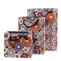 Artebene GmbH Artebene ajándéktasak (18x16x8 cm) narancs, lila virágos (5)