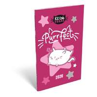 Lizzy Trade Kft. Bizományos Lizzy A6 tűzött zsebnaptár 2026 KIT TOK PURRFECT