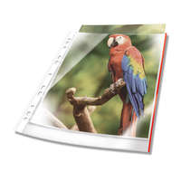 DURABLE lefűzhető tasak A4, víztiszta, piros szegéllyel, 10db/cs