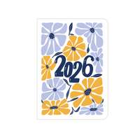 Kalendart Naptár Kft. TopTimer Határidőnapló 2026, F012 B6 FLEXI (Heti beoszt.) RETRO BLOOM