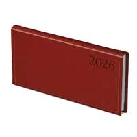 Kalendart Naptár Kft. TopTimer Zsebnaptár 2026, T030 (Heti beoszt.) BORDÓ