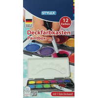 STYLEX Schreibwaren GmbH Stylex festékkészlet 12db-os +1db fehér tempera