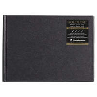 Clairefontaine CLF vázlatkönyv (14,8x10,5 cm, 140 g/m2, 64 lap, fekvő) goldline/ fekete