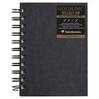 Clairefontaine CLF vázlatkönyv (10,5x14,8 cm, 140 g/m2, 64 lap, spirálos) goldline/ fekete