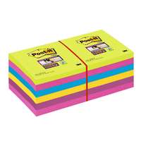 3M Hungária Kft. 3M Post-it Super Sticky öntapadós jegyzettömb (76x76 mm, 90 lap) neon színek