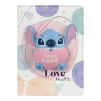Emlékkönyv 3D B6 96lapos vonalas, kockás, sima Disney Pastel Stitch Love More