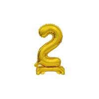 Amscan felfújható fólia szám talppal, arany, 38cm, 2