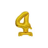 Amscan felfújható fólia szám talppal, arany, 38cm, 4