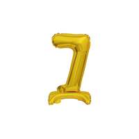 Amscan felfújható fólia szám talppal, arany, 38cm, 7