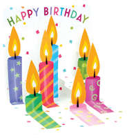 Die Werkstatt GmbH Popshots képeslap, mini, születésnapi, Birthday Candles/Születésnapi gyertyák
