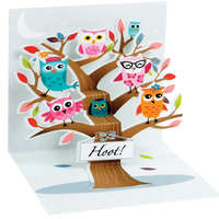 POPSHOTS STUDIOS LTD. Popshots képeslap, mini, Little Owls/Baglyok