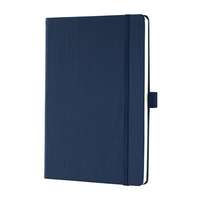 Sigel Conceptum notesz, sima, A5, 14,5x21cm, 194old. sötétkék, számozott oldalak, gumipánt