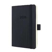 Sigel GmbH Sigel Conceptum határidőnapló, 2026, 9,3x14 cm heti, fekete, puhafedelű