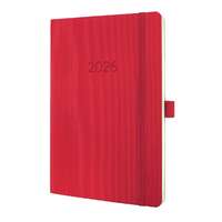 Sigel GmbH Sigel Conceptum határidőnapló, 2026, 13,5x21 cm heti, piros, puhafedelű