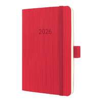Sigel GmbH Sigel Conceptum határidőnapló, 2026, 9,3x14 cm heti, piros, puhafedelű