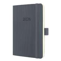 Sigel GmbH Sigel Conceptum határidőnapló, 2026, 9,3x14 cm heti, sötétszürke, puhafedelű