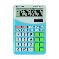EMMI Kft. SHARP asztali számológép, 10 számjegyes, napelemes, kék