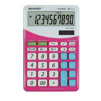 EMMI Kft. SHARP asztali számológép, 10 számjegyes, napelemes, rózsaszín