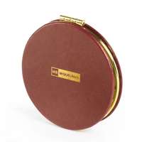 APLI Paper S.A.U. Miquelrius kerek tükör, 8 cm, bordó, arany virágcsokor, Highland