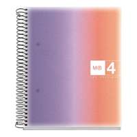Miquelrius spirálfüzet, A5, 120 lap, négyzethálós, színregiszteres, PP, Provence