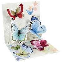 Die Werkstatt GmbH Popshots képeslap, négyzet, színes pillangók,Butterflies of spring