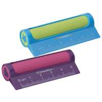 Snopake radír, vonalzóval, mini, 5cm, 2-féle szín, Swordfish