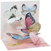 Die Werkstatt GmbH Popshots képeslap, mini, színes pillangók, Watercolour butterflies