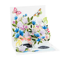 Die Werkstatt GmbH Popshots képeslap, mini, virágcsokor, pillangók, Mason Jars