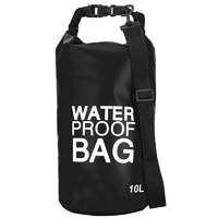 Springos Vízálló táska, fekete, 10l-es vízhatlan zsák