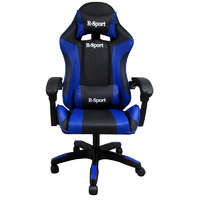 R-Sport Gamer szék, forgószék masszázs funkcióval, fekete-kék