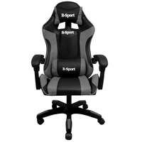 R-Sport Gamer szék, forgószék masszázs funkcióval, fekete-szürke